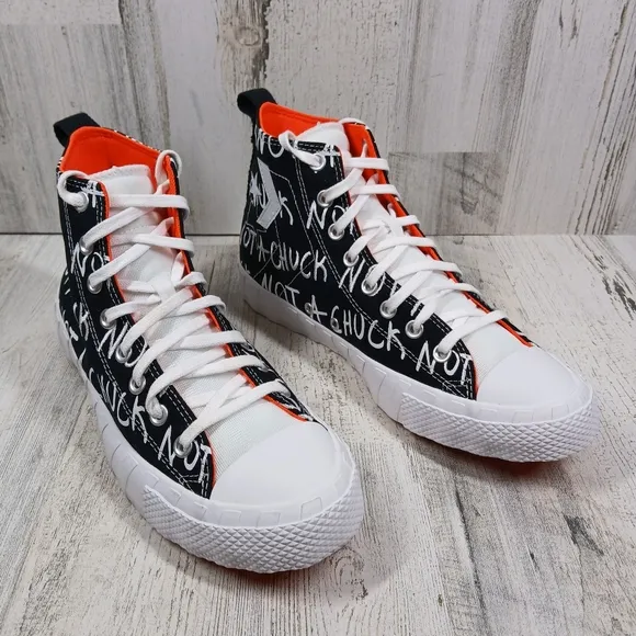 Converse Men's Not A Chuck 70 Hi UNT1TL3D Black White Sneakers #1267