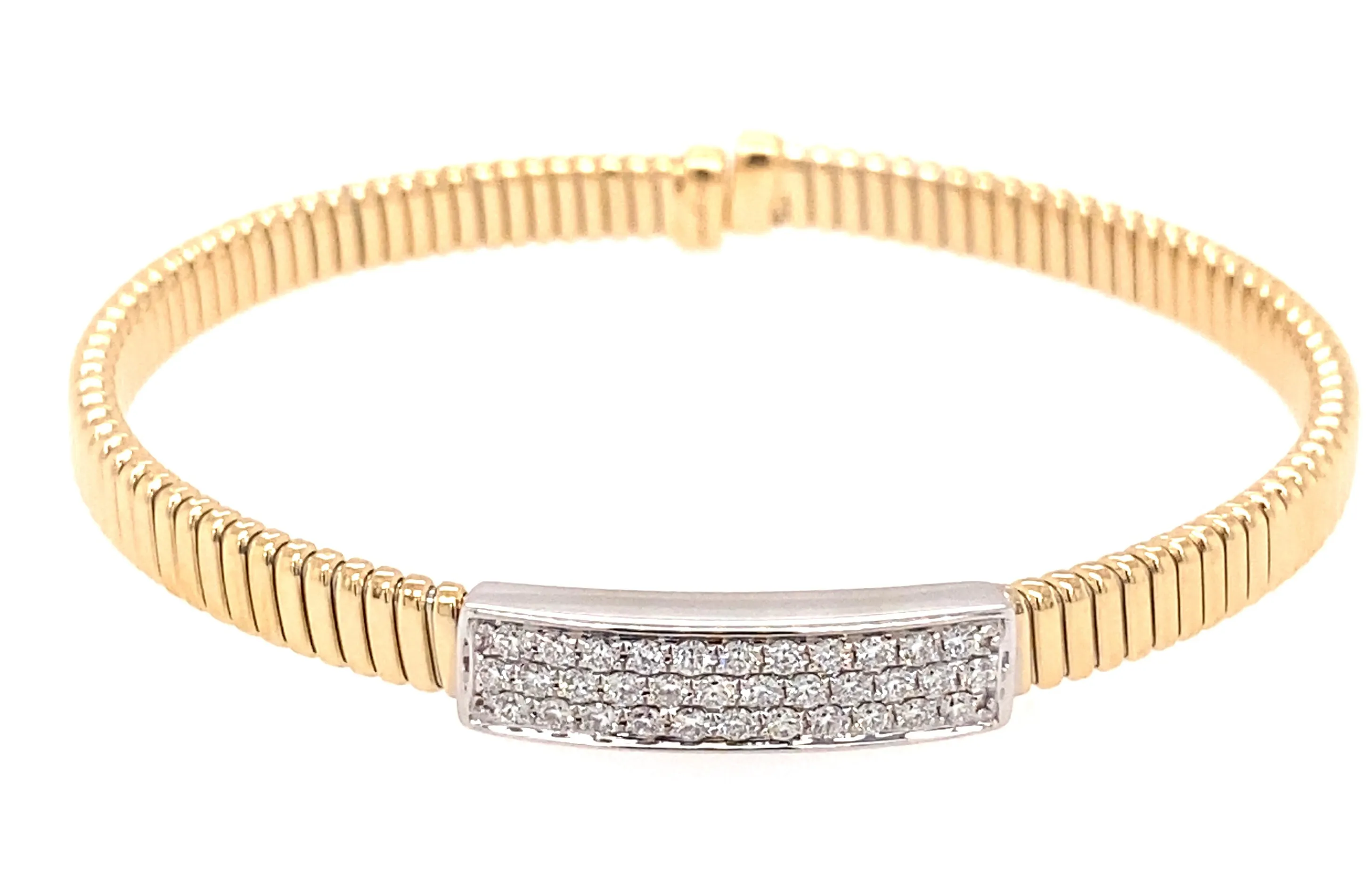 Diamond One Station pave Flexible Bracelet 0.60ct tw