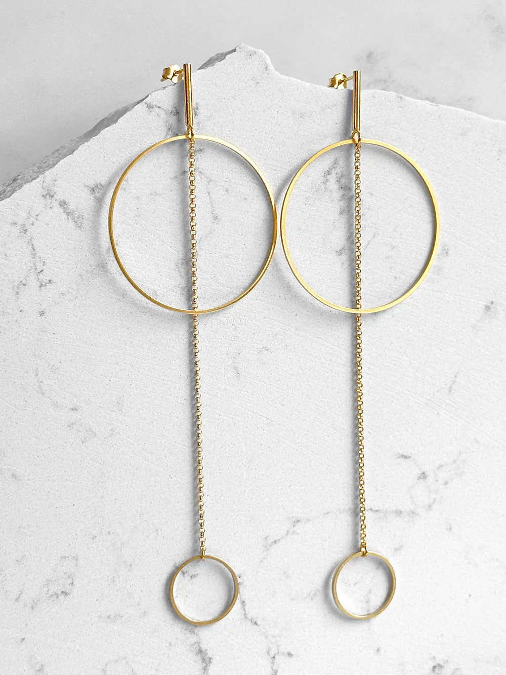 Double Bubble Chain Earrings