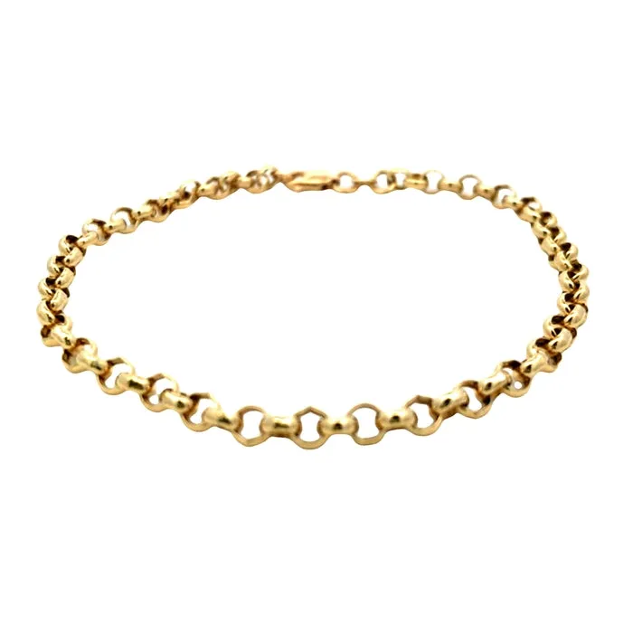 Estate 7" Rolo Bracelet in 14K Yellow Gold