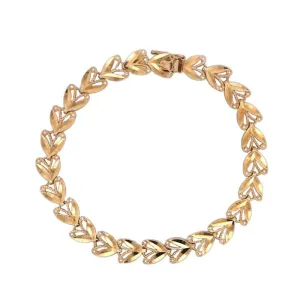 Estate Fancy Link Bracelet in 14K Yellow Gold