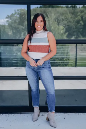 Fall Spice Color Block Top - Final Sale