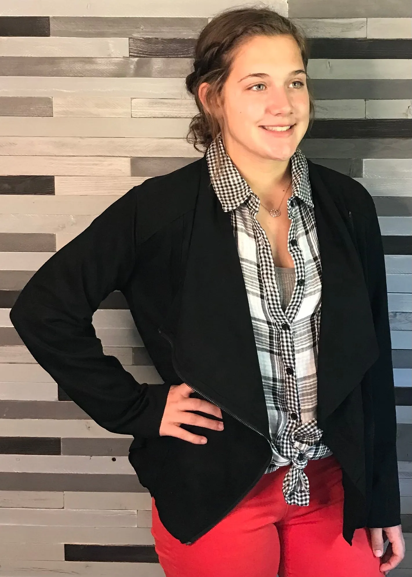 Faux Suede Zipper Jacket