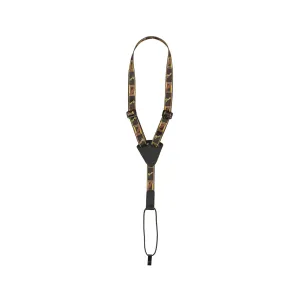 Fender Monogrammed Ukulele Strap, Black/Yellow/Brown