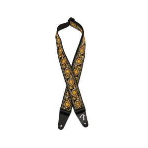 Fender Pasadena Woven Guitar Strap, Yellow Lotus