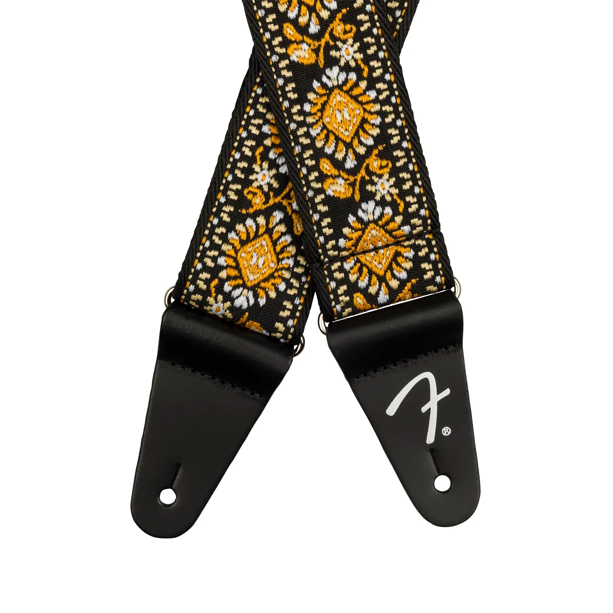 Fender Pasadena Woven Guitar Strap, Yellow Lotus