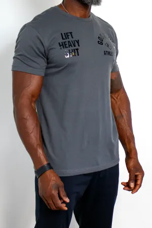 Fitted "Lift Heavy Shit" Crew Neck Tee