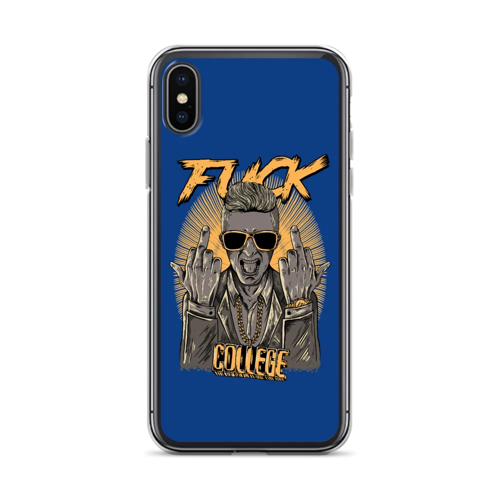 Fuck College iPhone Case - Blue