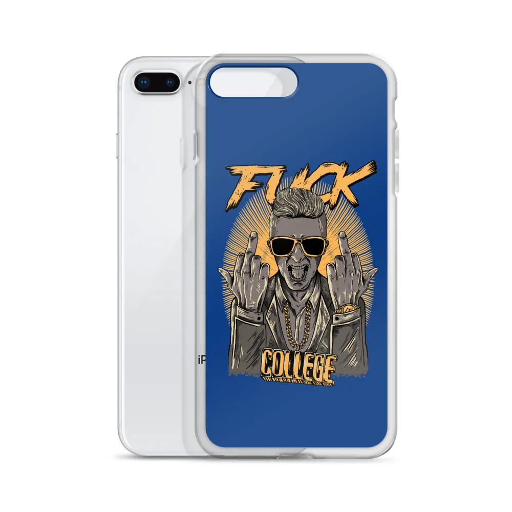 Fuck College iPhone Case - Blue