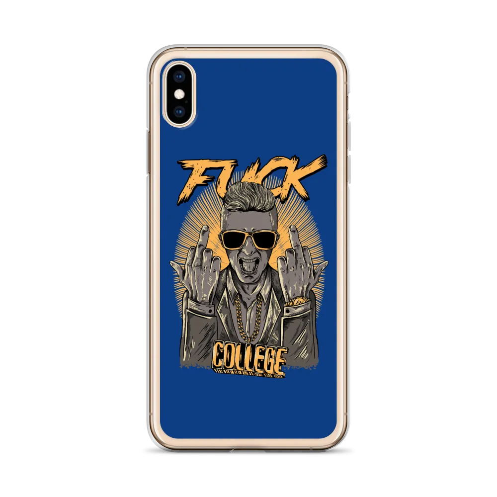 Fuck College iPhone Case - Blue