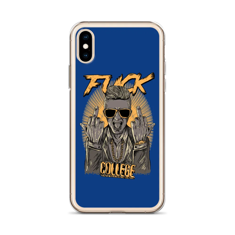 Fuck College iPhone Case - Blue