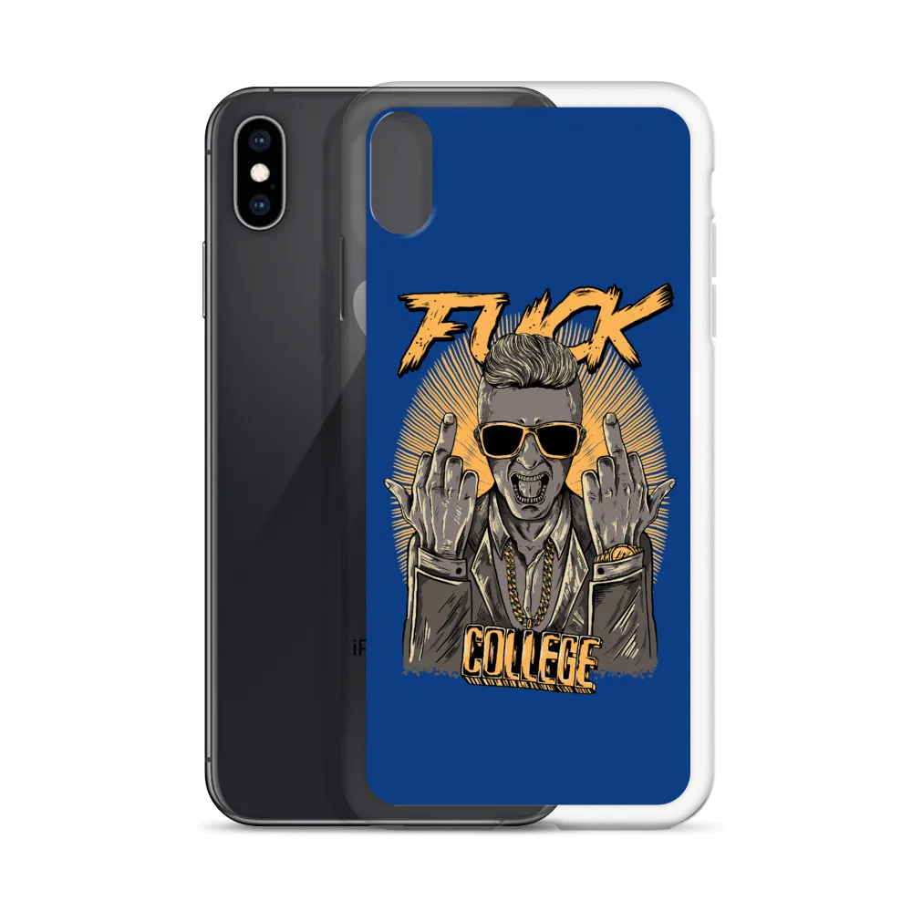 Fuck College iPhone Case - Blue