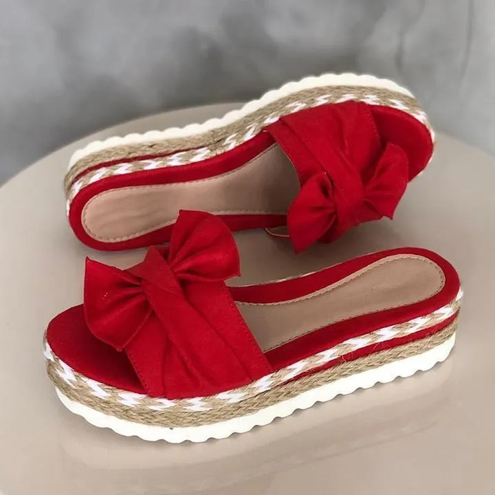 Geknotete Hausschuhe mit dicken Sohlen-Sandalen