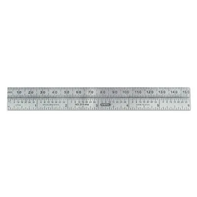 General Tools Economy Precision Stainless Steel Rules, 6 in X 3/4 in, Stainless Steel, Inch, 311ME