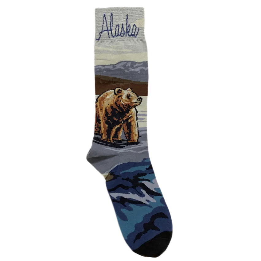 Grizzly Bear Alaska Socks
