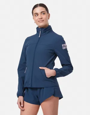Gym Coffee Celero Jacket (Womens) - Petrol Blue
