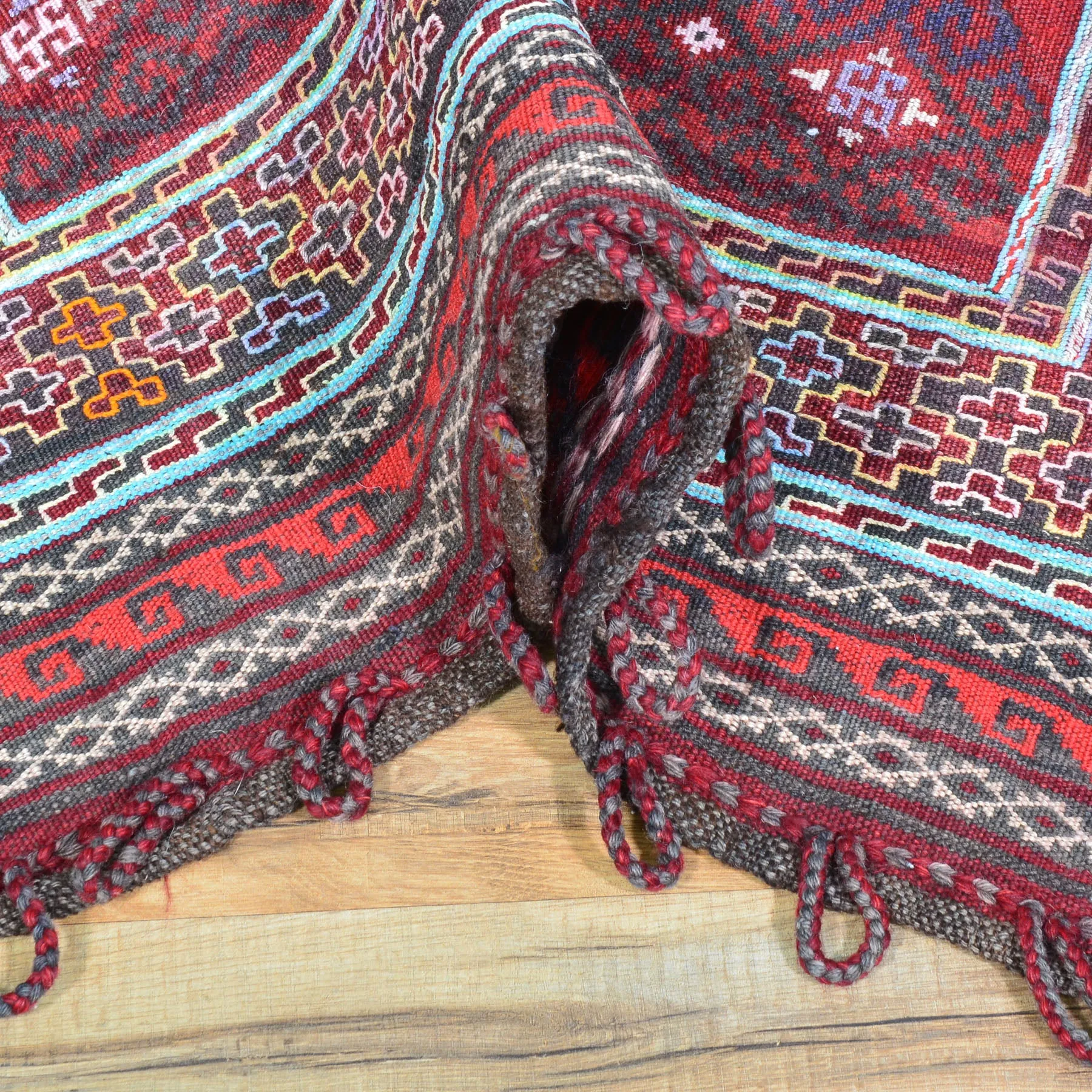 Hand-Woven Afghan Tribal Runner Kilim 100% Wool Rug (Size 3.1 X 11.1) Cwral-8235