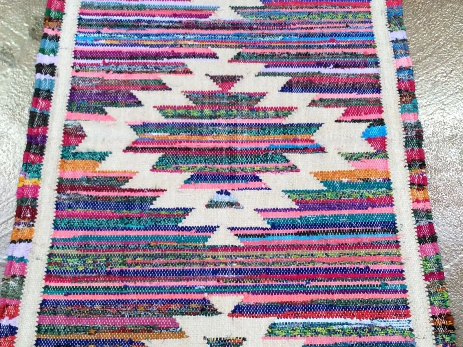 Hand-Woven Flatweave Sari Rug Reversible Handmade Rug (Size 2.6 X 5.11) Brrsf-1434