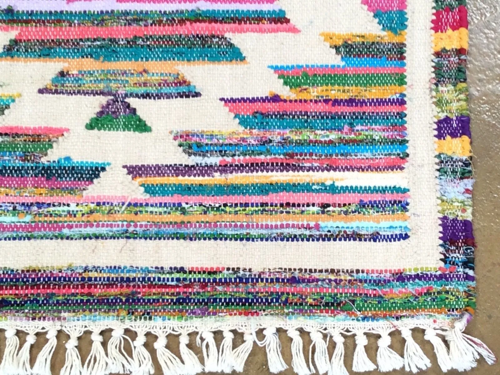 Hand-Woven Flatweave Sari Rug Reversible Handmade Rug (Size 2.6 X 5.11) Brrsf-1434