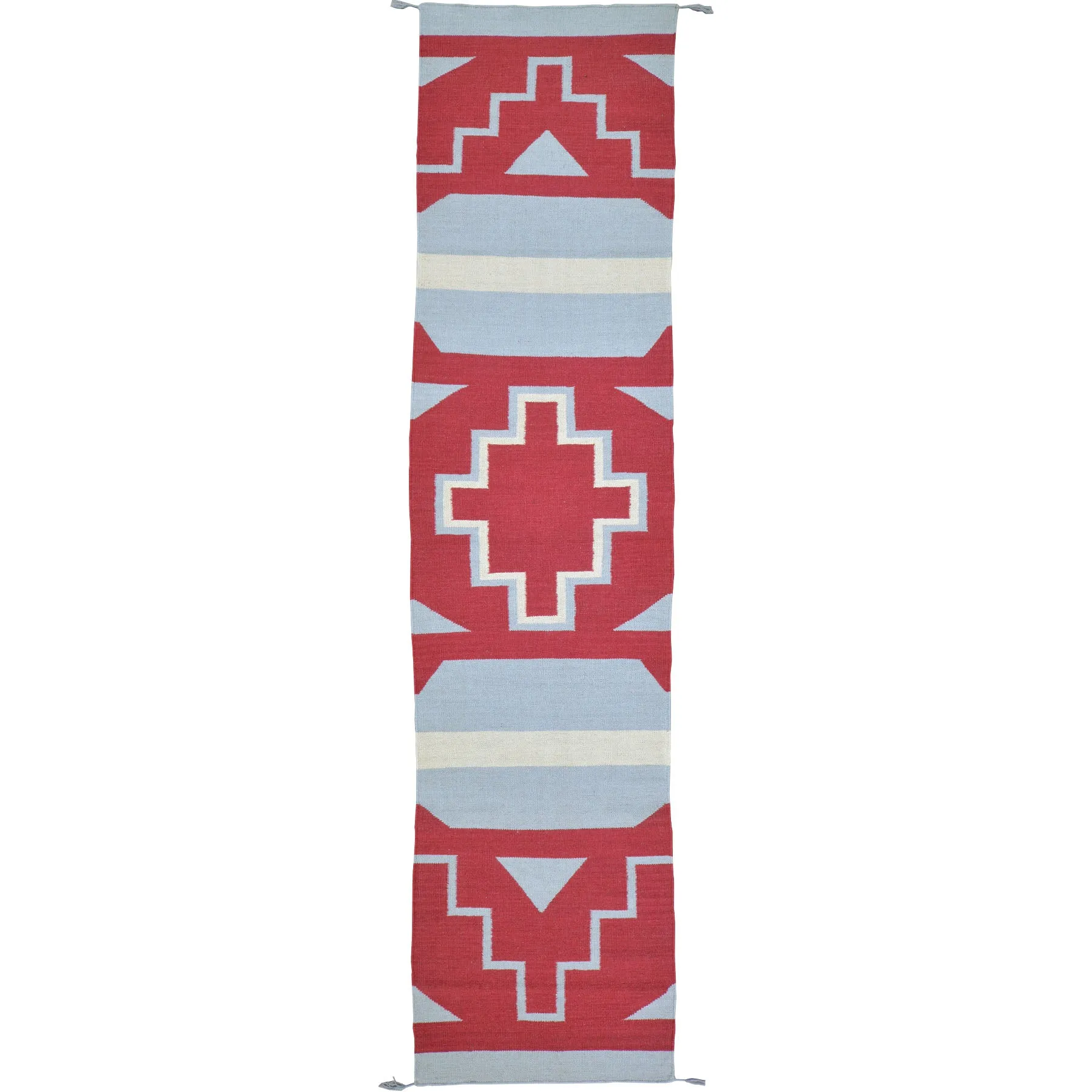 Hand-Woven Reversible Southwestern Design Handmade Wool Kilim (Size 2.7 X 9.10) Cwral-10368