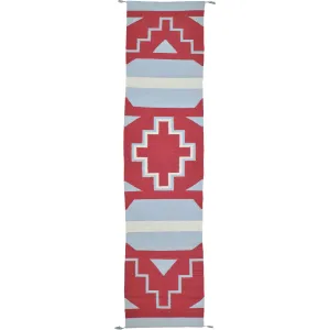 Hand-Woven Reversible Southwestern Design Handmade Wool Kilim (Size 2.7 X 9.10) Cwral-10368