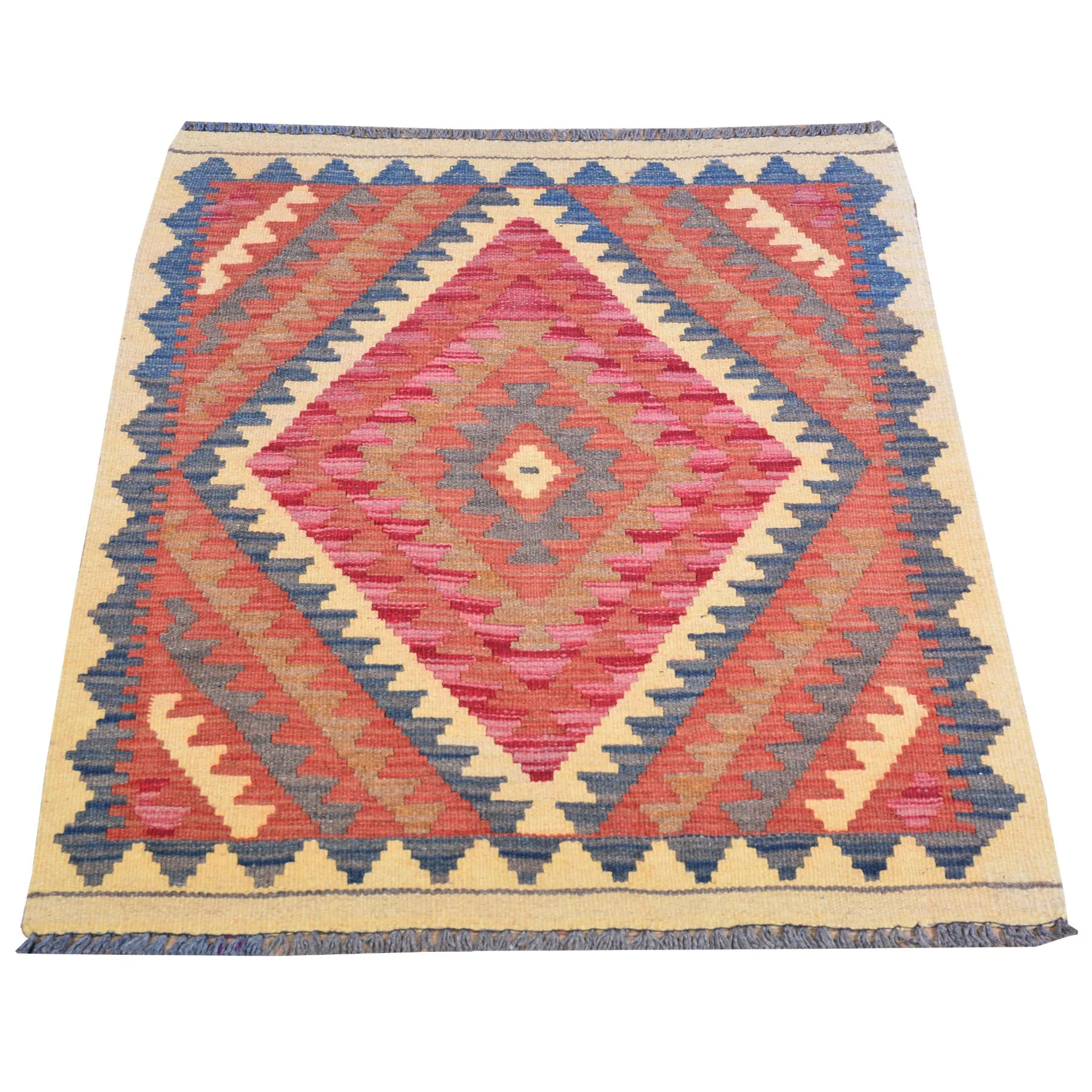 Hand-Woven Reversible Tribal Kilim Handmade Wool Rug (Size 2.2 X 3.0) Cwral-7956