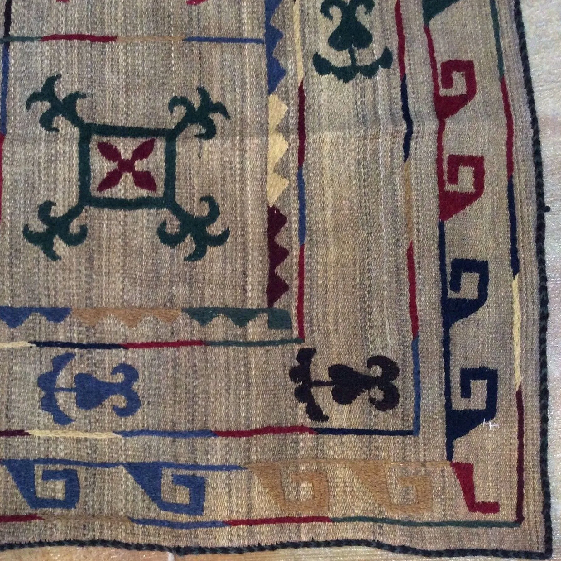 Hand-Woven Tribal Afghan Suzani Oriental Handmade Wool Rug (Size 5.1 X 6.1) Brrsf-1050