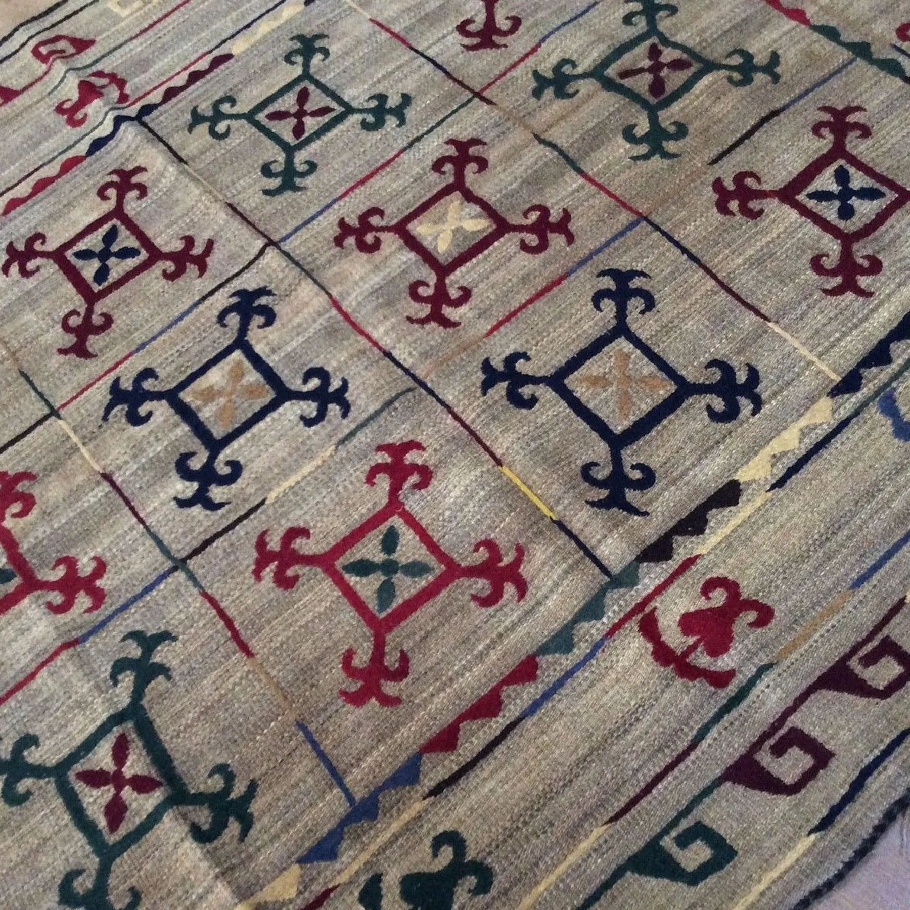 Hand-Woven Tribal Afghan Suzani Oriental Handmade Wool Rug (Size 5.1 X 6.1) Brrsf-1050