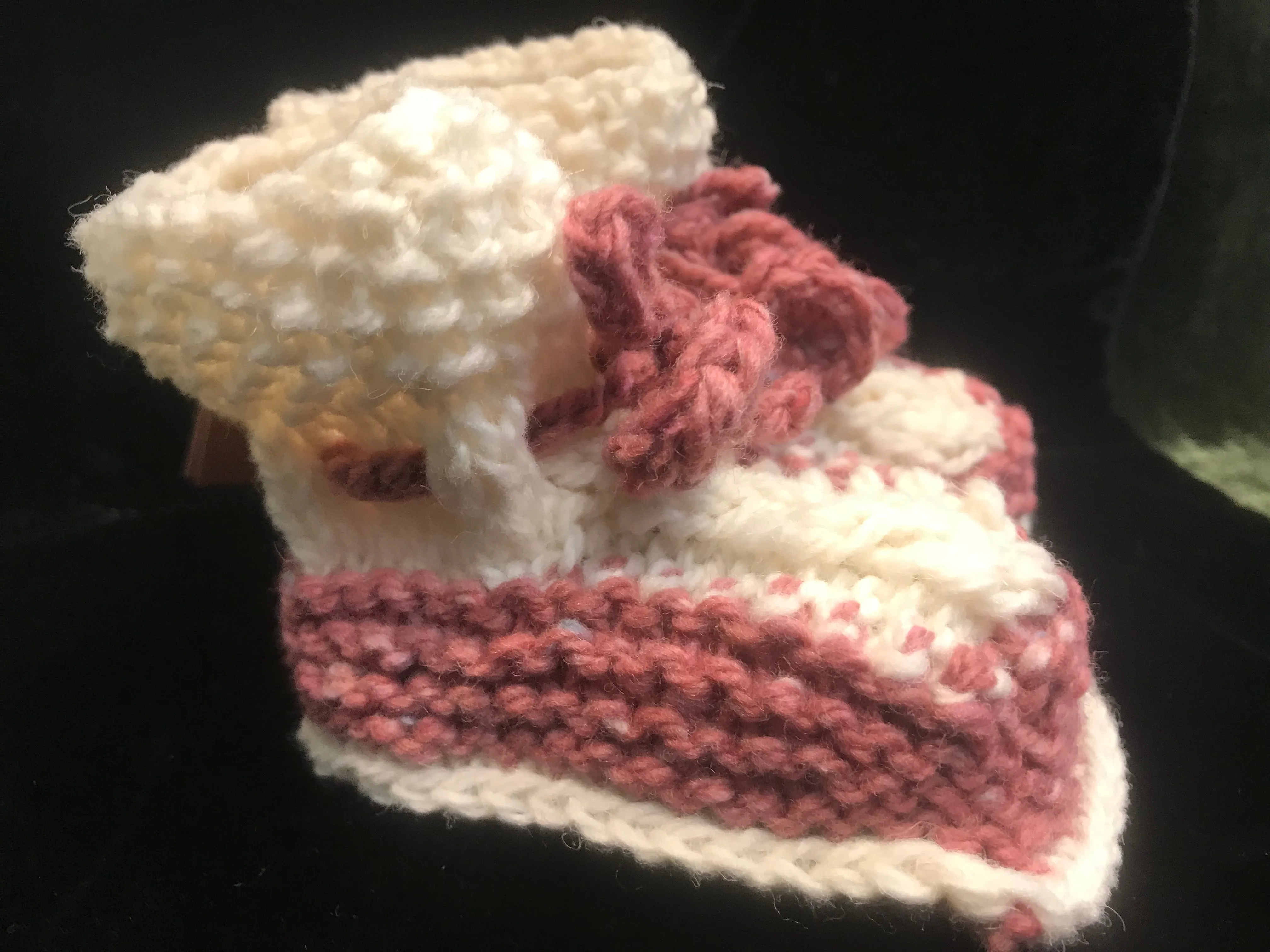 Handknit Aran Baby Booties