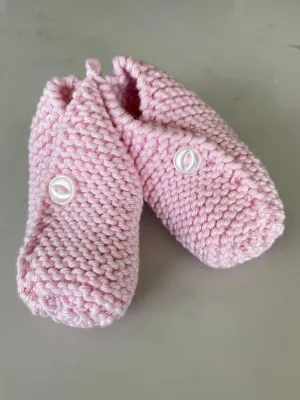 Handmade knitted booties
