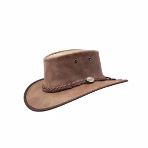 Hat Squashy Suede Brown