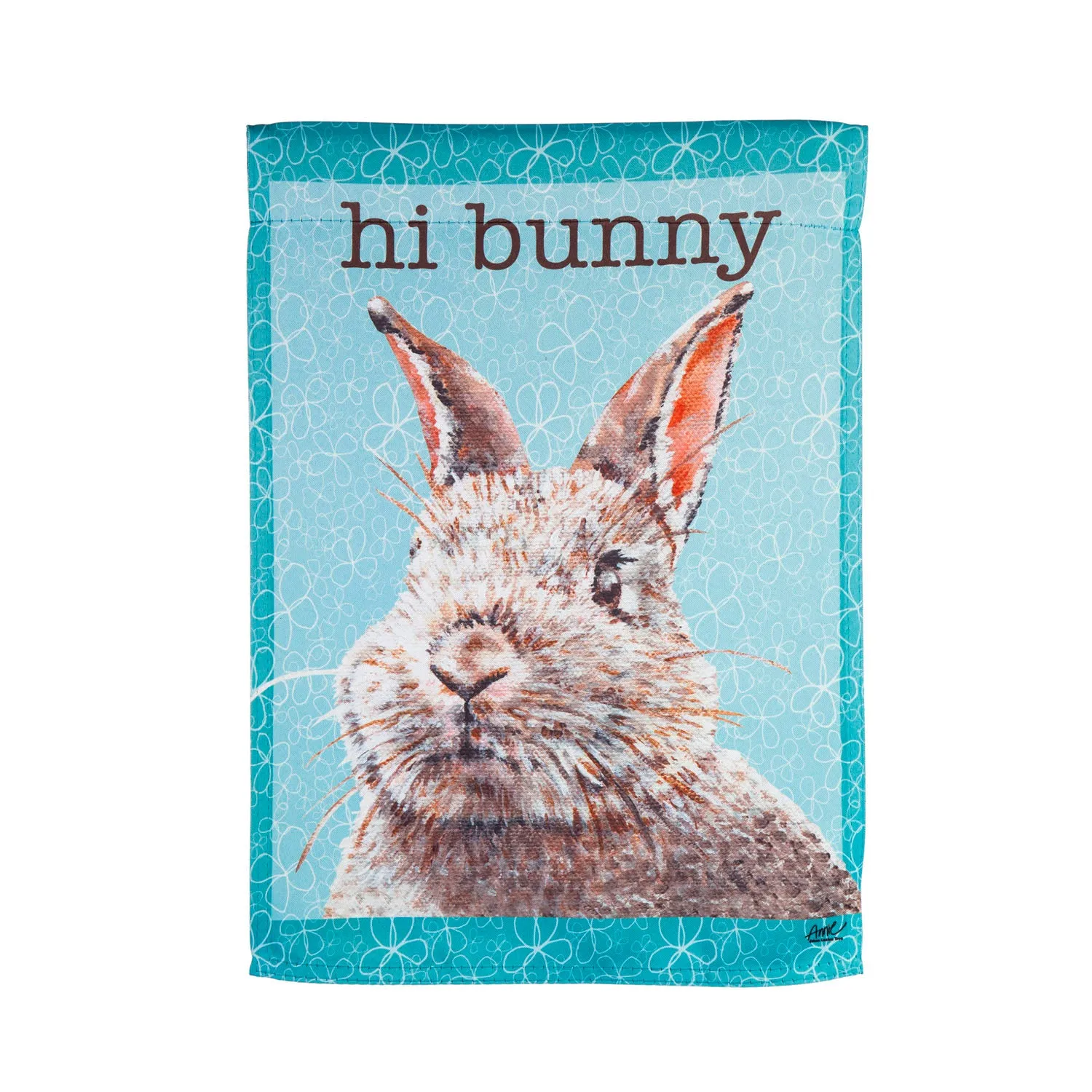 Hi Bye Bunny Reversible Garden Suede Flag,14s10300fb