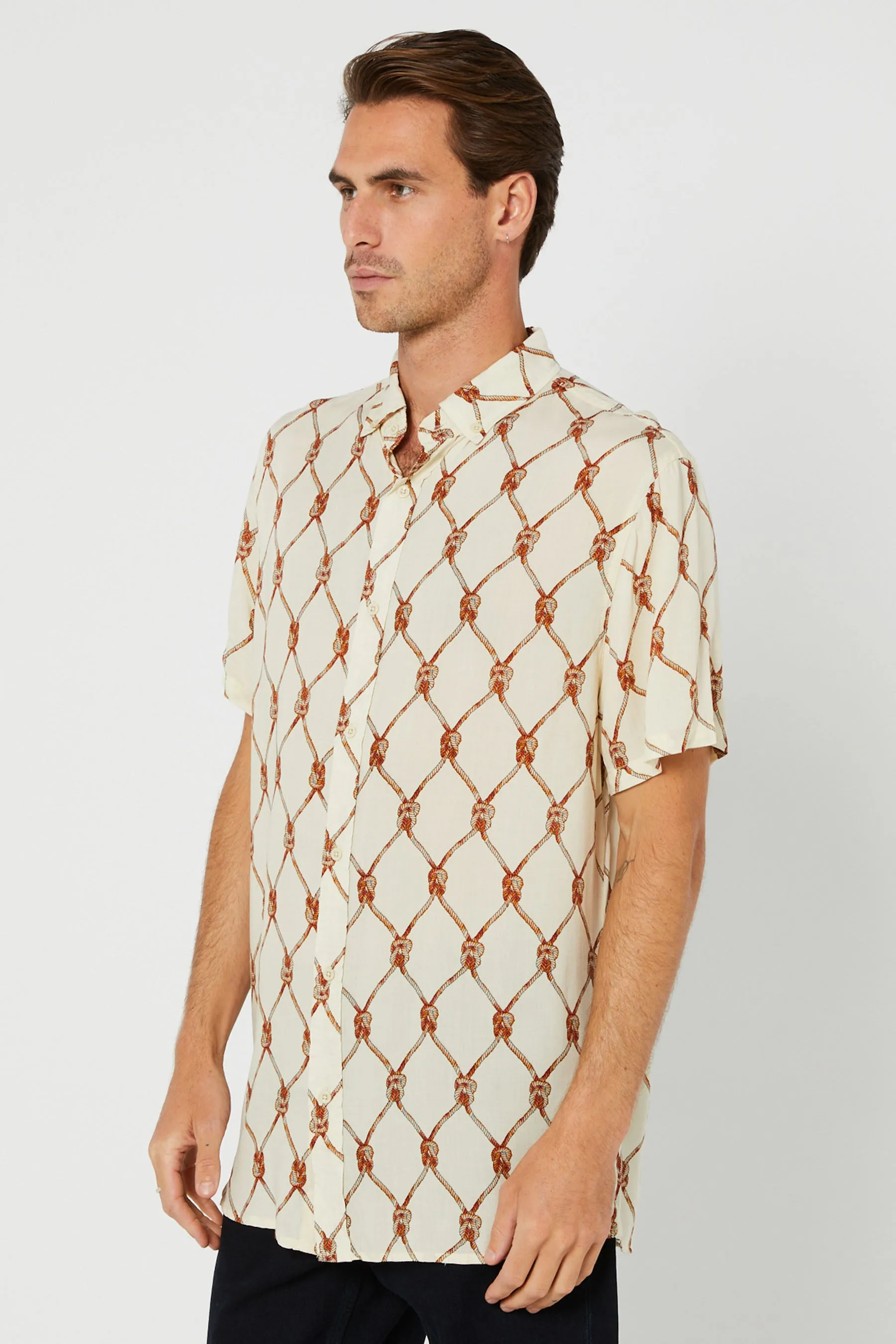 Jetpilot Rope Mens S/S Shirt - White