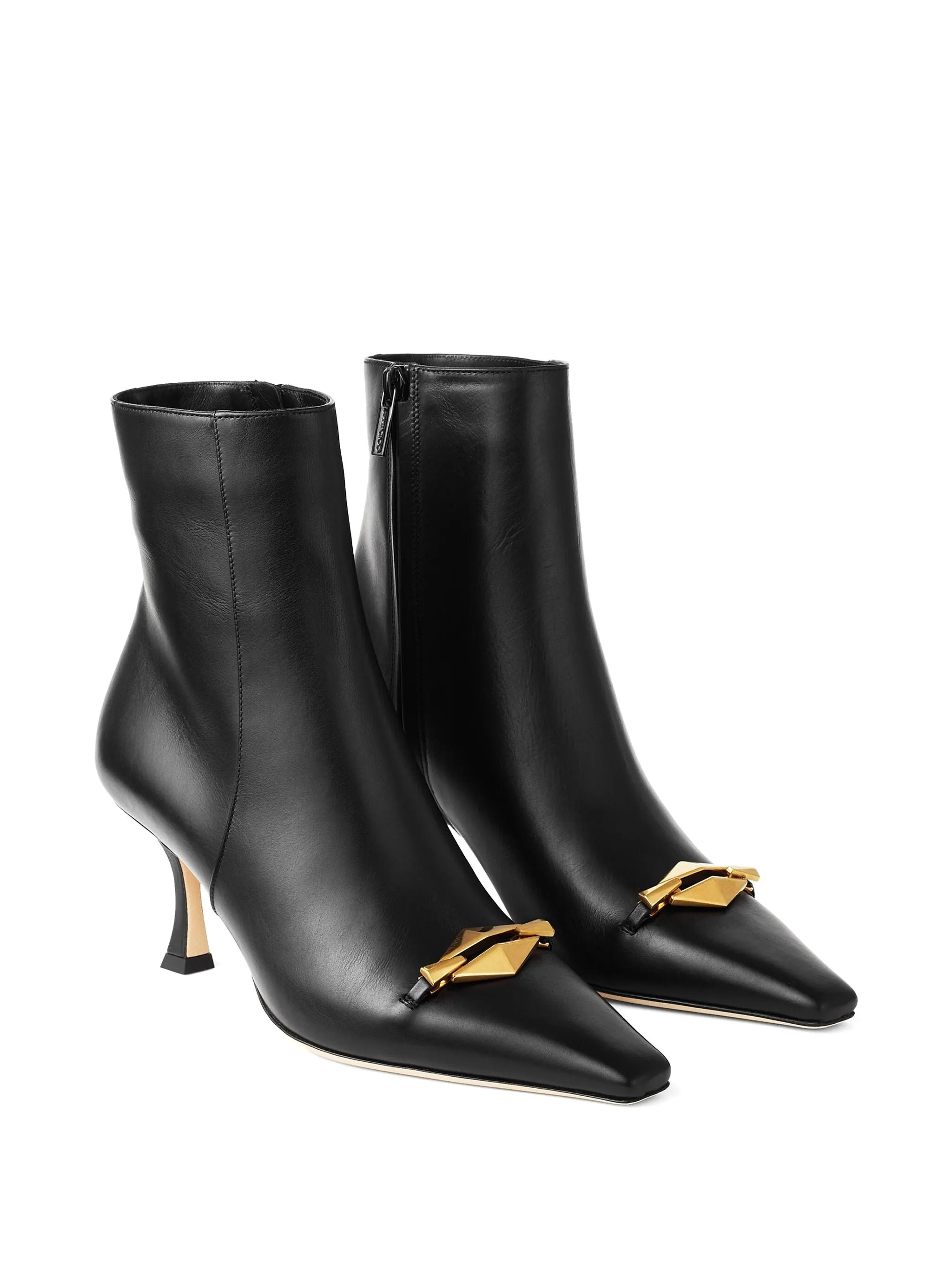 Jimmy Choo Black Leather High Heel Boots