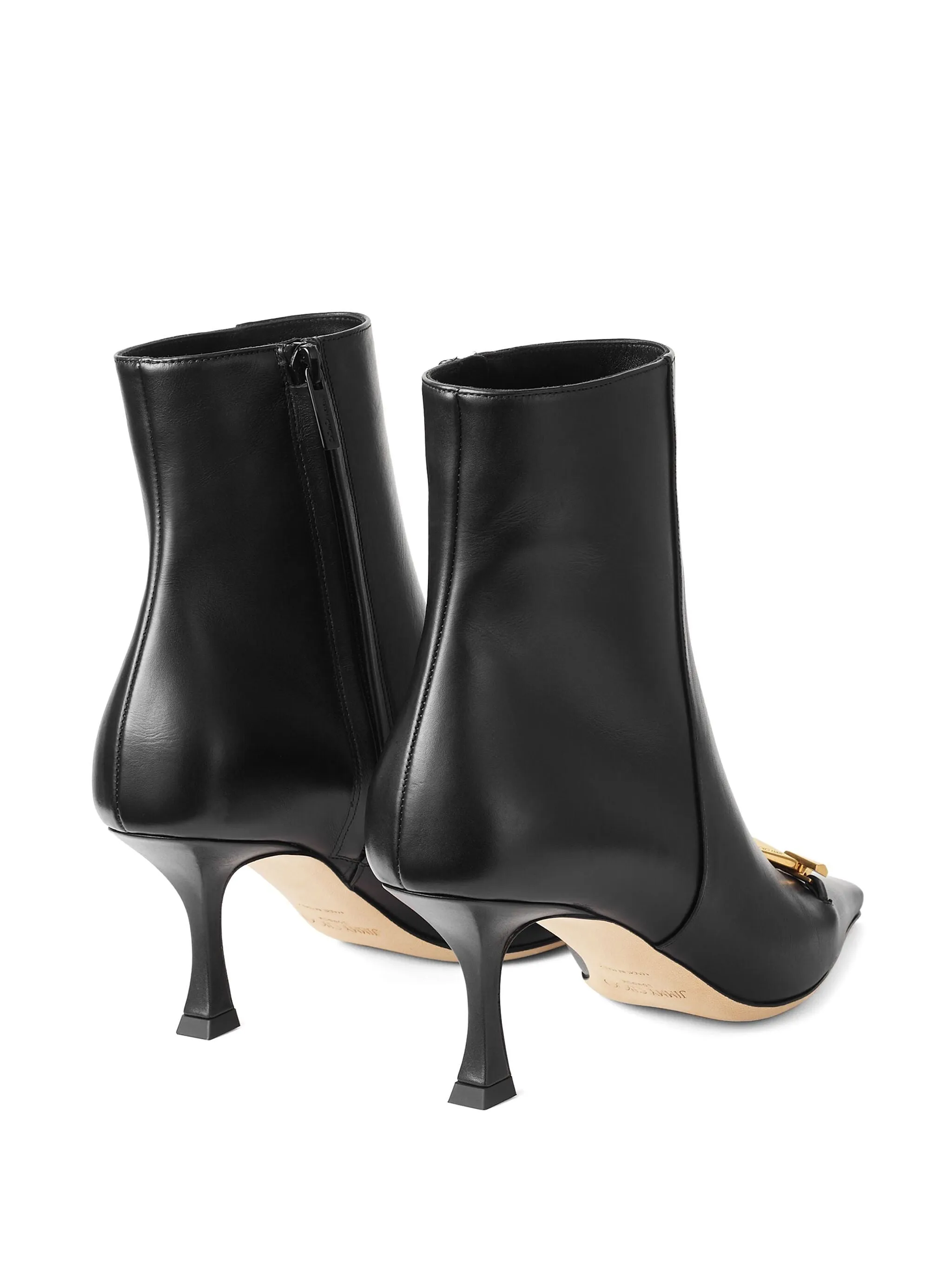 Jimmy Choo Black Leather High Heel Boots