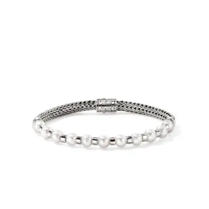 John Hardy "JH Essential"  Pearl Bracelet in Sterling Silver