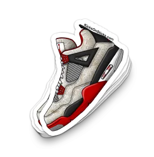 Jordan 4 "Laser Fire Red White 2005" Sneaker Sticker