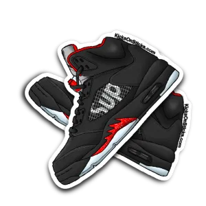 Jordan 5 "Supreme Black" Sneaker Sticker