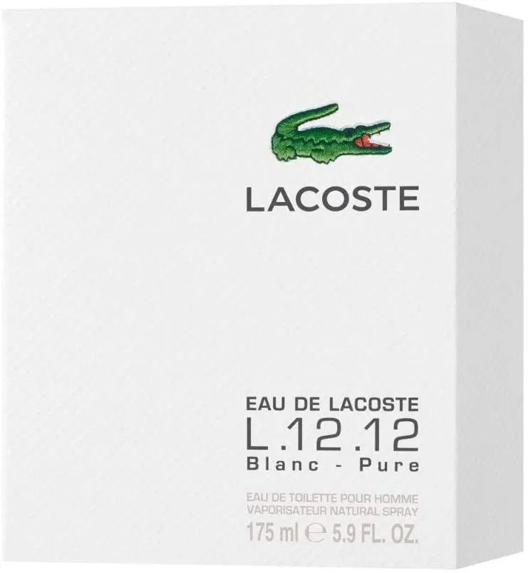 Lacoste Eau De Lacoste L.12.12 Blanc for Men, 5.9 oz EDT Spray.
