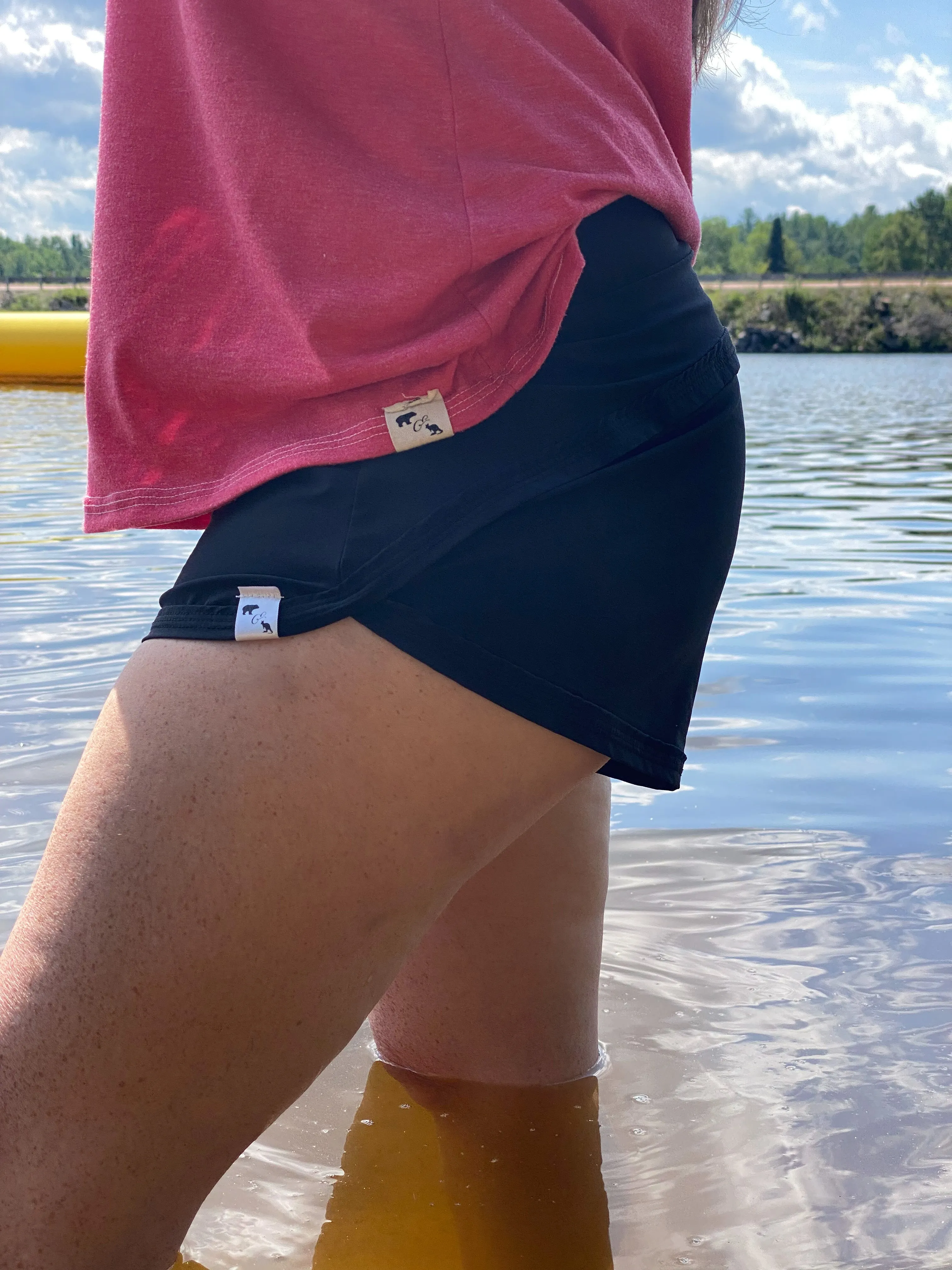 Ladies' Mile Shorts {black with mystery band}