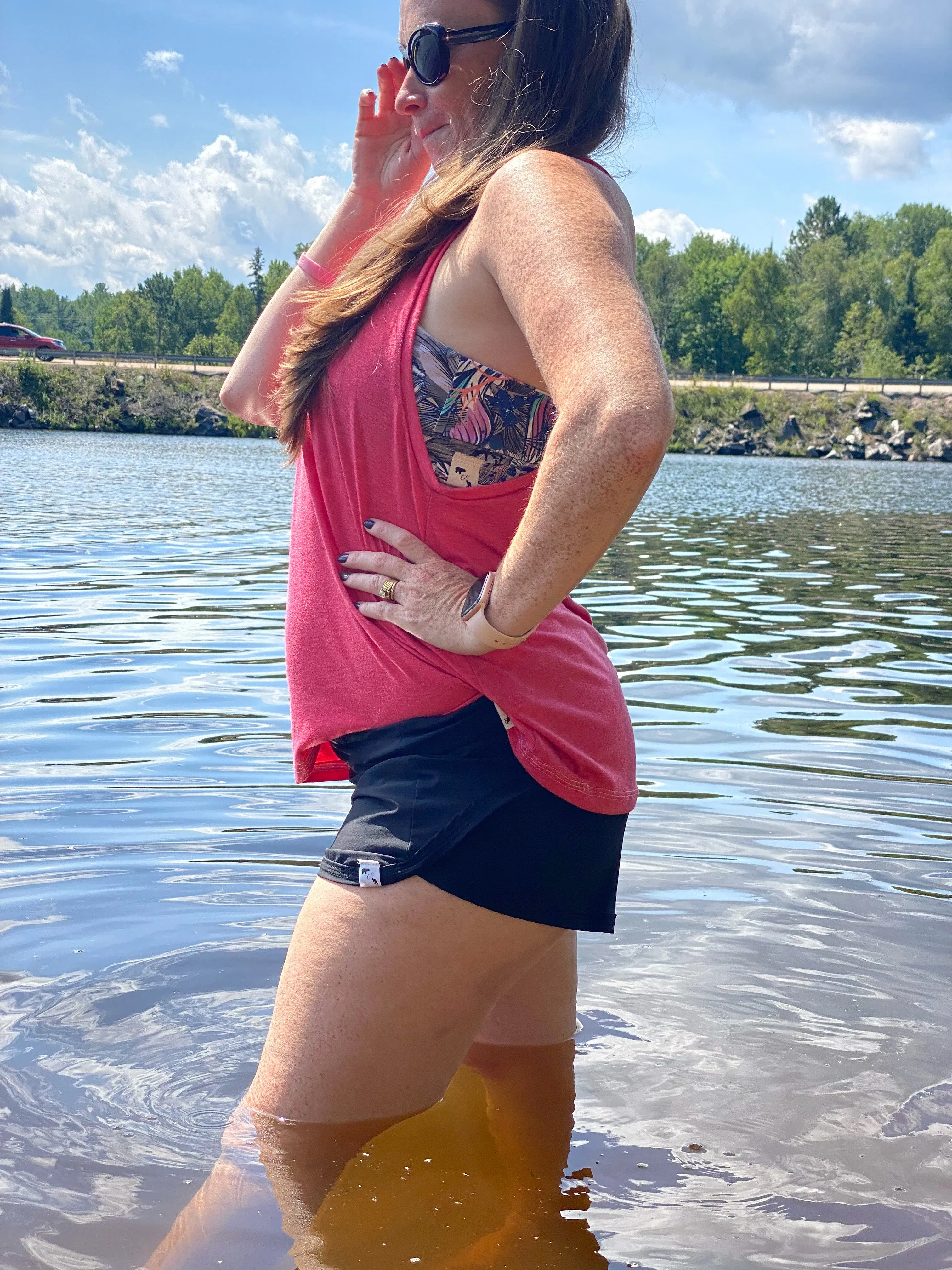 Ladies' Mile Shorts {black with mystery band}