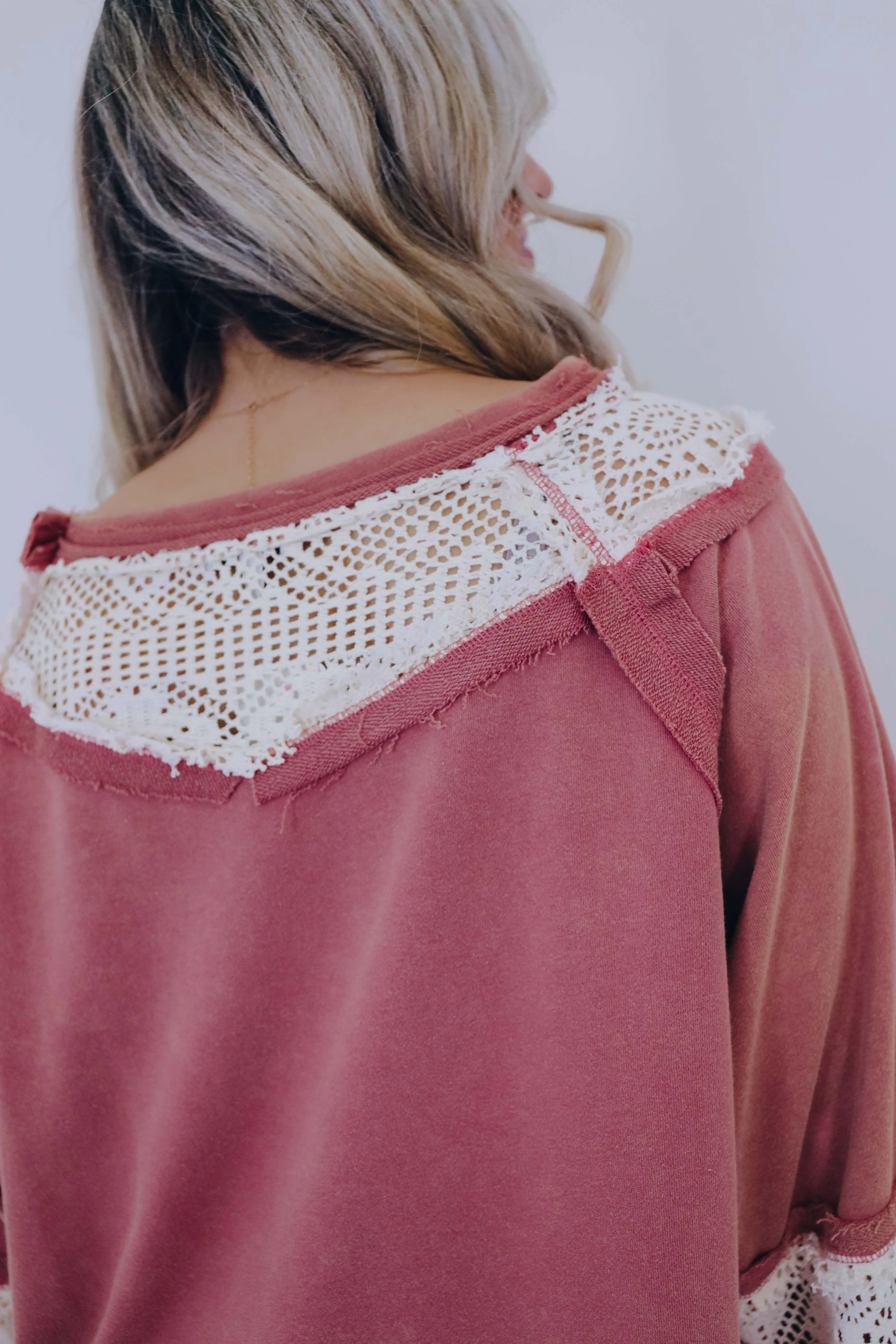 Leisurely Lace Pullover Top