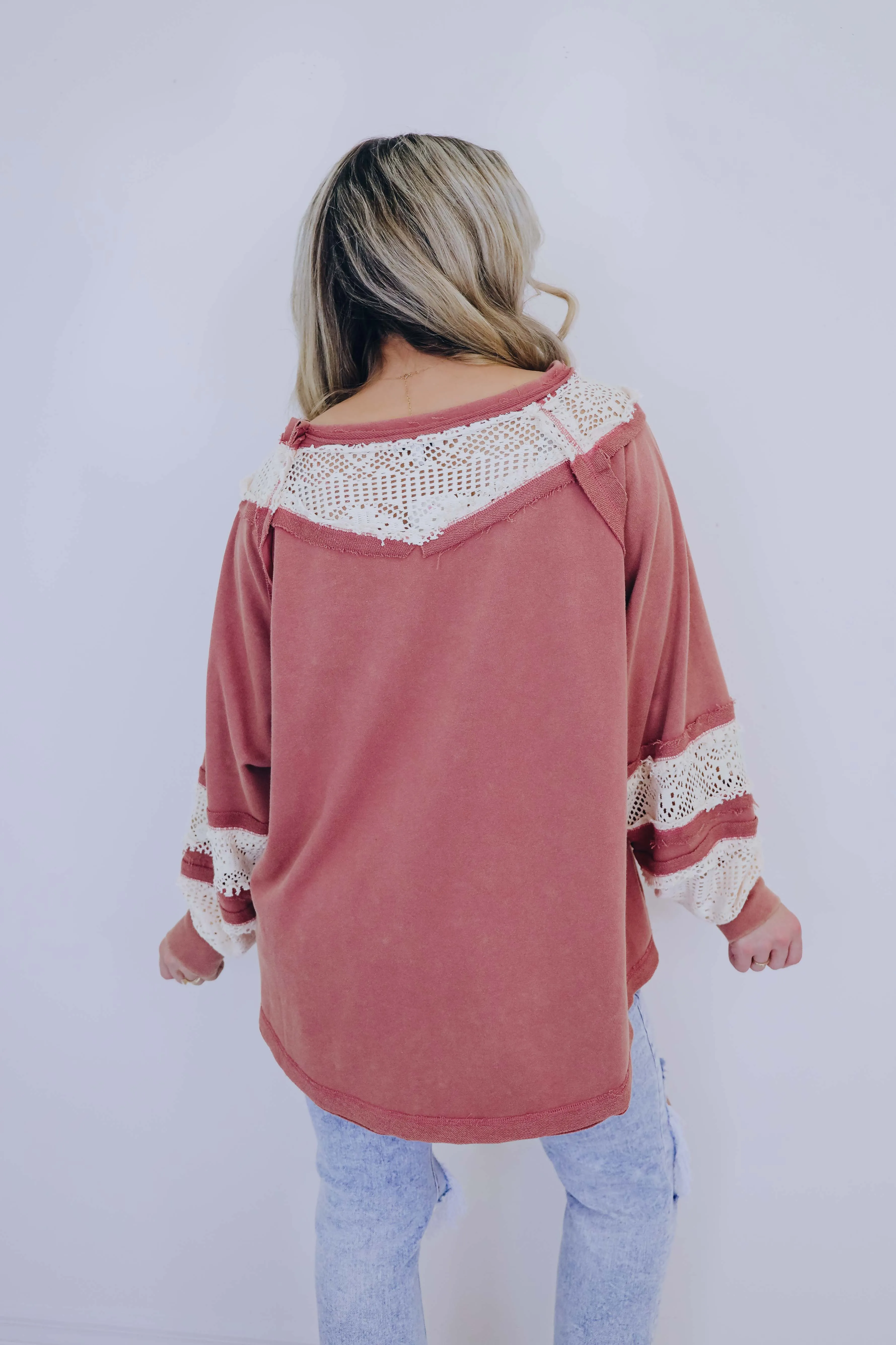 Leisurely Lace Pullover Top