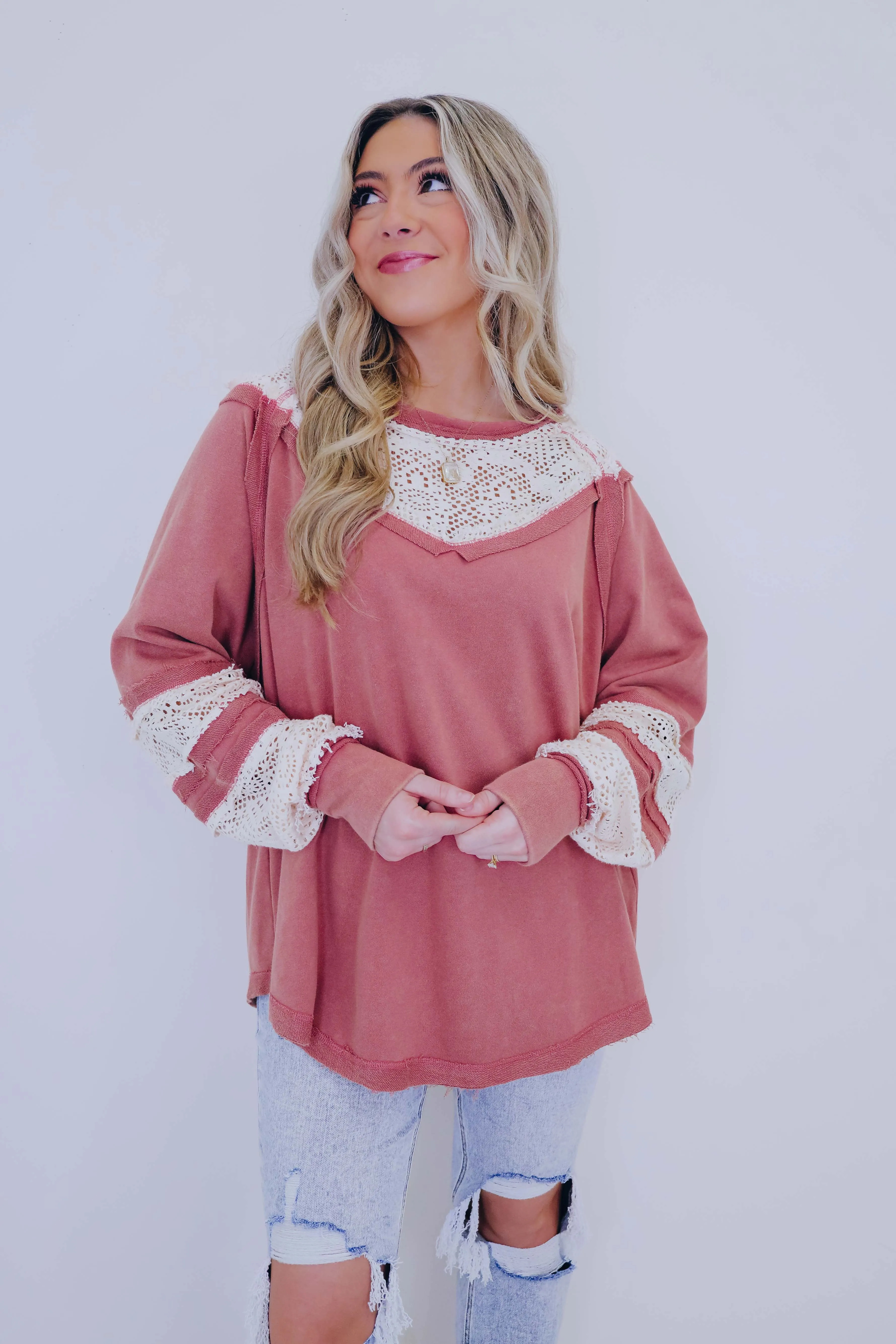 Leisurely Lace Pullover Top