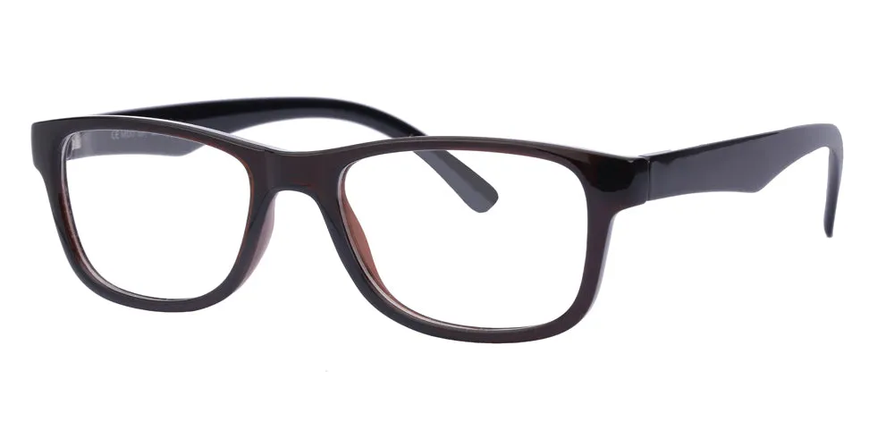 Loris Men's Unbreakable Bendable Rectangular TR90 Eyeglasses, M-301