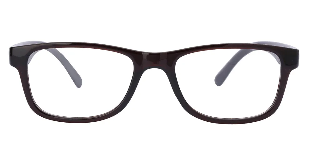 Loris Men's Unbreakable Bendable Rectangular TR90 Eyeglasses, M-301