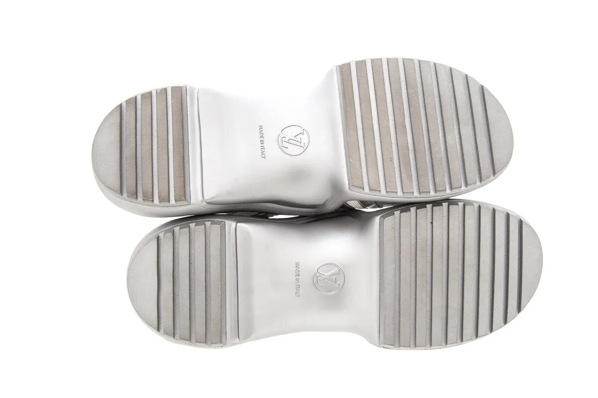 Louis Vuitton Silver & White Archlight Sneakers SZ 41