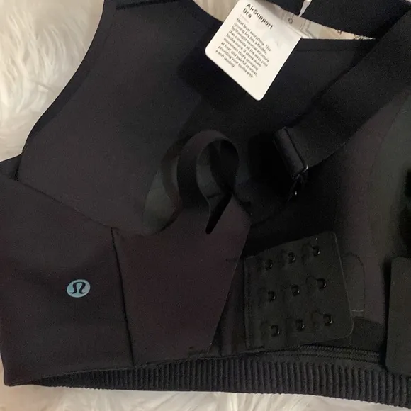 Lululemon AirSupport Bra *High Support, C-DDD Cups, Black / Asphalt, 38DD