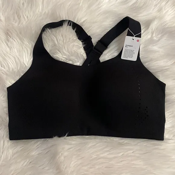 Lululemon AirSupport Bra *High Support, C-DDD Cups, Black / Asphalt, 38DD