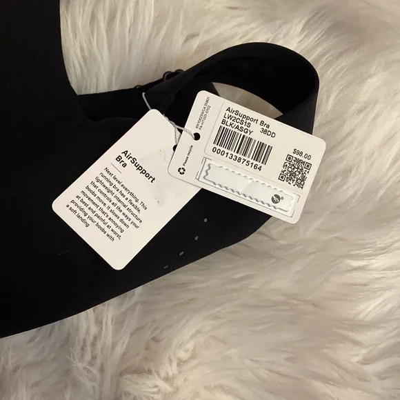 Lululemon AirSupport Bra *High Support, C-DDD Cups, Black / Asphalt, 38DD